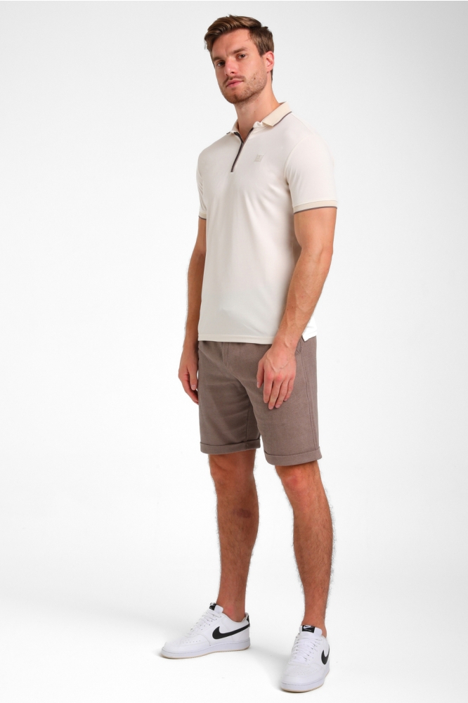 PREMIUM ZIPPER POLO 235920 SAND